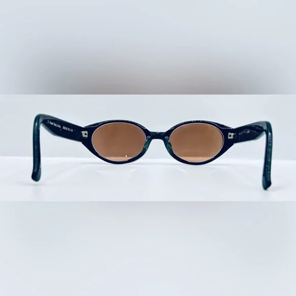 Vintage Jones New York JNS208 Blue Gray Oval Sunglasses Frames Only - Picture 6 of 8